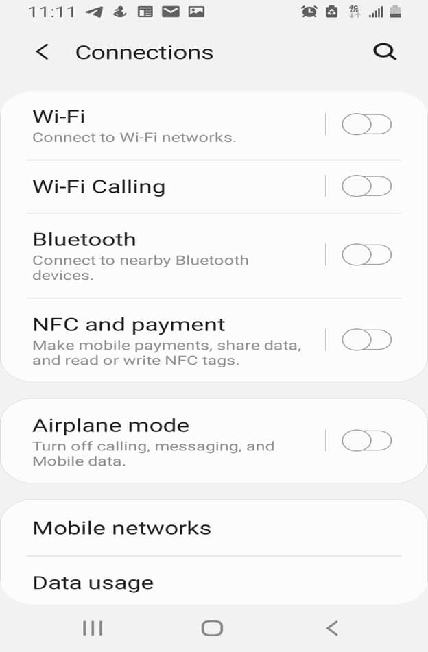 Android settings